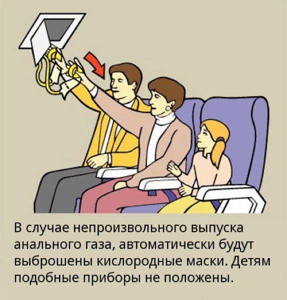 Толкование правил поведения в самолете (18 картинок)