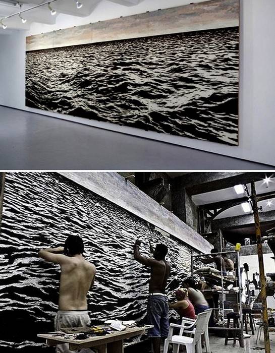 Картина из 500 000 рыболовных крючков (5 фото)