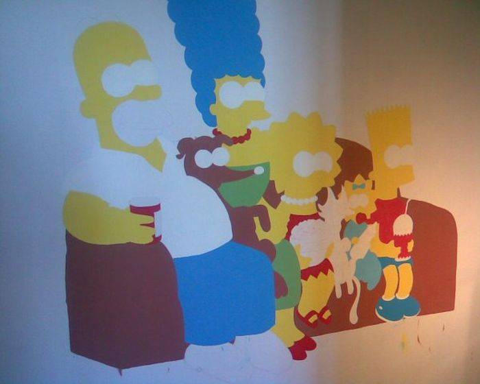 Симпсоны на стене (16 фото)