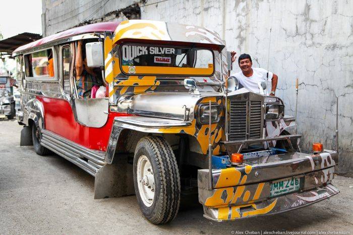 Военный джип превратился в простую филиппинскую маршрутку (50 фото)