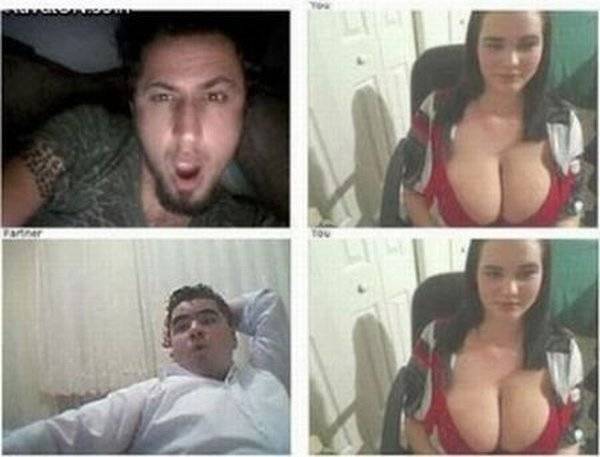 Реакция мужчин на большую женскую грудь (16 фото)