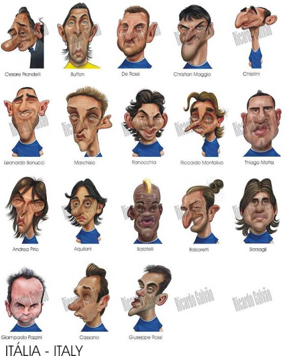 Классные карикатуры игроков Евро 2012 (10 картинок)