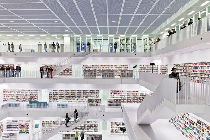 Городская библиотека в Штутгарте, Германия (13 фото)