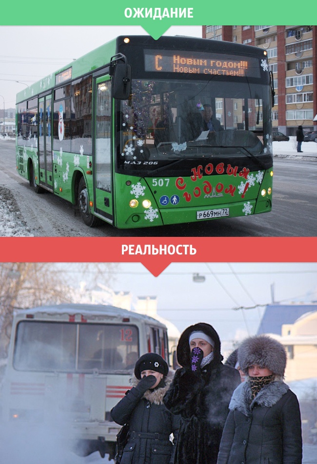 Зимние ожидание и реальность (14 фото) Зимние ожидание и реальность (14 фото)