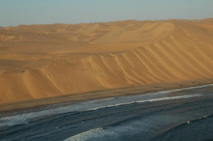 Встреча пустыни Намиб с океаном (8 фото)