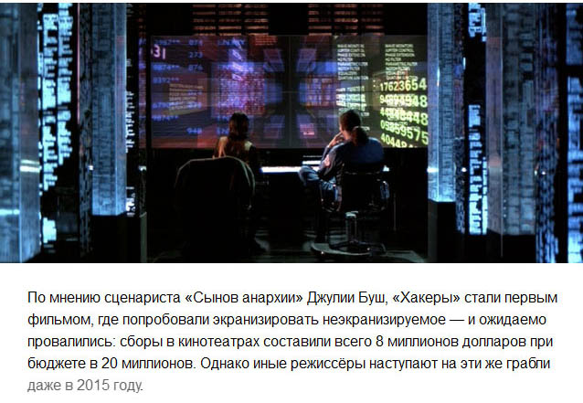 Двадцатилетие «Хакеров»: как фильм предсказал будущее (8 фото) Двадцатилетие «Хакеров»: как фильм предсказал будущее (8 фото)