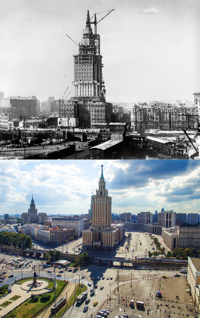 Знаковые места Москвы на снимках разных лет (11 фото) Знаковые места Москвы на снимках разных лет (11 фото)