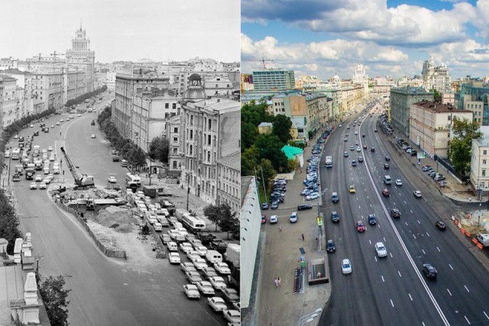 Знаковые места Москвы на снимках разных лет (11 фото) Знаковые места Москвы на снимках разных лет (11 фото)