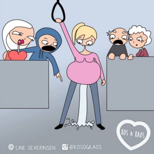 Ежедневные проблемы беременных женщин в веселом комиксе (18 картинок) Ежедневные проблемы беременных женщин в веселом комиксе (18 картинок)