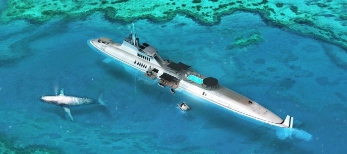 Яхта-субмарина Migaloo Private Submersible Yacht (18 фото) Яхта-субмарина Migaloo Private Submersible Yacht (18 фото)