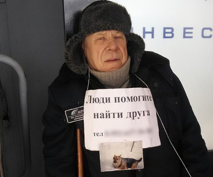 Пенсионер вторую неделю ждет на улице пропавшую собаку (3 фото) Пенсионер вторую неделю ждет на улице пропавшую собаку (3 фото)