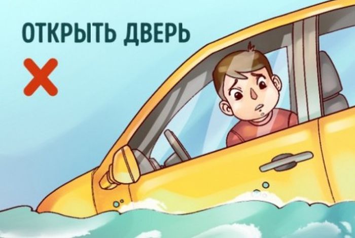 Как выбраться из тонущей машины (8 фото) Как выбраться из тонущей машины (8 фото)